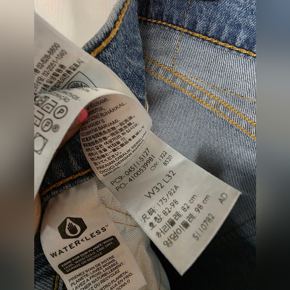 *3 FOR $12* Levi's 511 Slim Straight Light Medium Blue Jeans - Picture 10 of 11